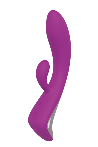 Вибратор с отростком для клитора фиолетового цвета Dream Toys VIBES OF LOVE ROCKING BUNNY - 3