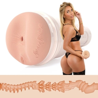 Мастурбатор в колбе анус со слепка ануса порноактрисы Bonnie Blue телесного цвета Fleshlight Girls: Bonnie Blue Zero Miles