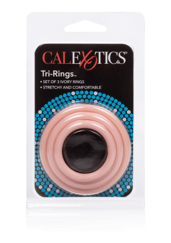 Набор эрекционных колец телесного цвета California Exotic Novelties 3 штуки - 5