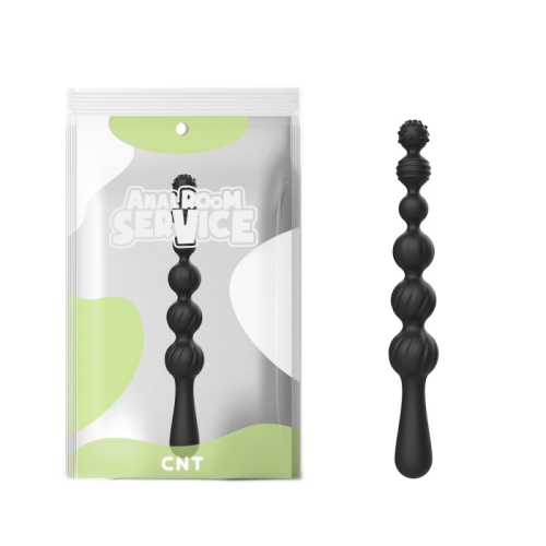 Анальні кульки силіконові чорного кольору Cnt Throne Anal Bead - 1