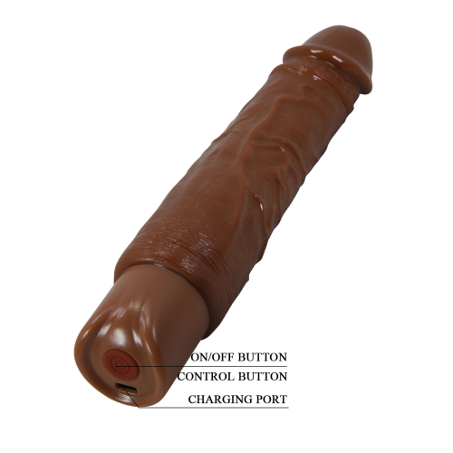 Вибратор реалистик коричневый Lybaile Pretty Love Rufus Realistic Vibrating Dildo - 9