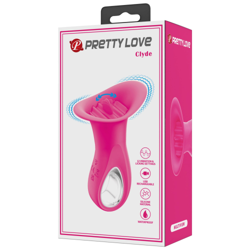 Стимулятор клітора з язичком червоного кольору Lybaile Pretty Love Clyde - 12
