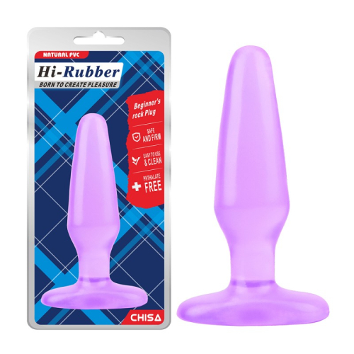 Анальная пробка фиолетового цвета Chisa Beginners rock Plug - 1