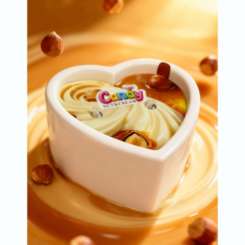 Масажна свічка у формі серця з ароматом горіхового крему Candy Nut Cream 70 мл - 16