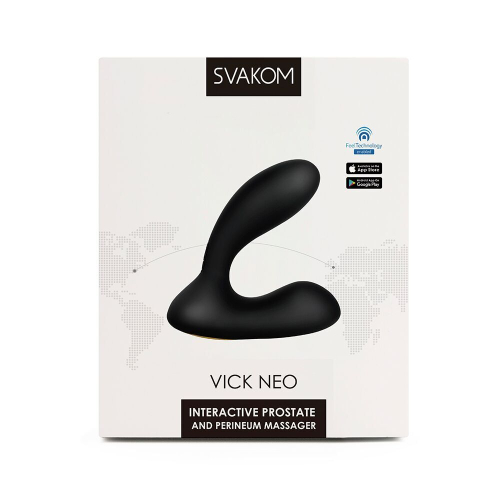 Интерактивный массажер простаты и вибратор точки G черный Svakom Vick Neo - 8