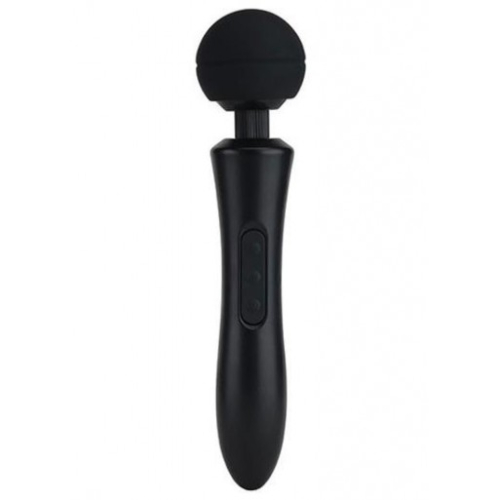 Вібромасажер Ванд у формі мікрофону Пульсатор чорного кольору Boss series Massager Ultra Powerful - 3