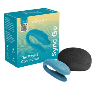 Смарт вібратор для силіконовий пар блакитного кольору We Vibe Sync Go Light