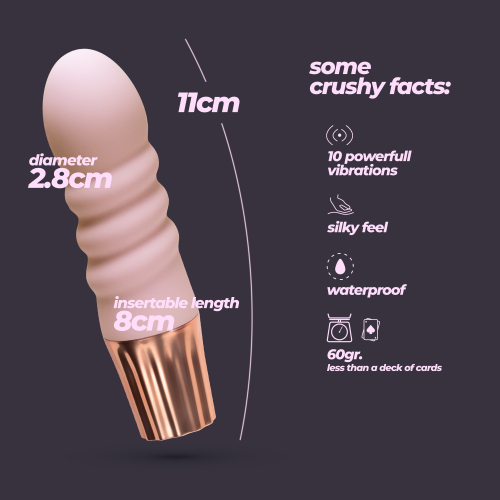 Міні-вібратор кліторальний рожевий Crushious Mellow Bubbles - 4