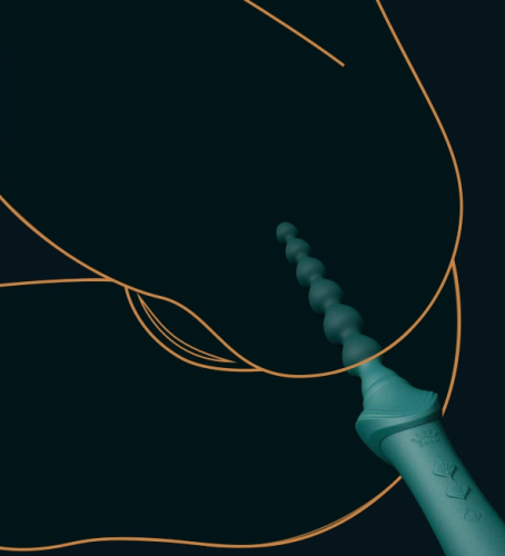 Вібратор двосторонній універсальний з функцією нагрівання для точки G та клітора та анальних ігор з 4 насадками чорного кольору ZALO BESS2 Obsidian - 11
