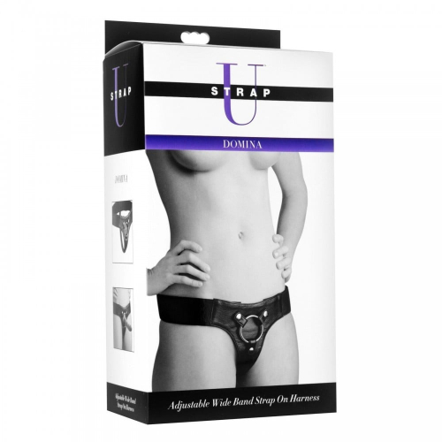 Трусики для страпона Domina Wide Band Strap On черные - 4