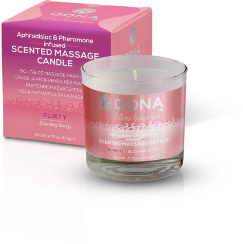 Свеча массажное масло с ароматом красной ягоды DONA Scented 135 гр - 2