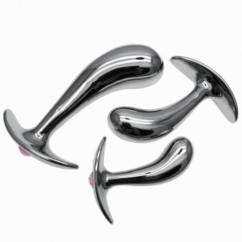 Анальний стимулятор Metal G-spot Plug Large - 2
