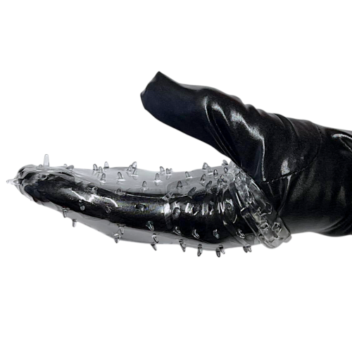 Закрытая насадка на член с шипами прозрачного цвета Sexy desires Spikes hat - 4
