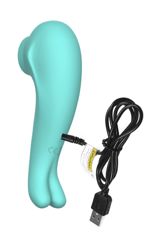 Вакуумний стимулятор клітора бірюзового кольору Winyi Suction Bunny - 4