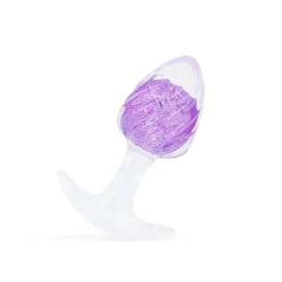 Анальная пробка силиконовая фиолетовая Liebe Seele Icecream-shaped Crystal Anal Plug размер Small