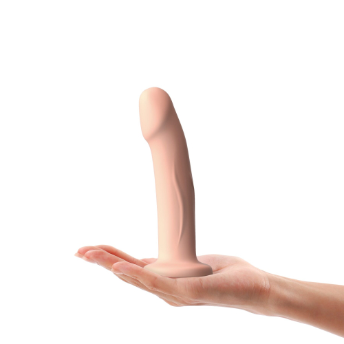 Насадка для страпону на присосці термоактивна силіконова тілесного кольору Dorcel Real Pleasure розмір M - 3