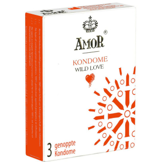 Презервативы с пузырчатой ​​поверхностью Amor Wild Love 3 штуки