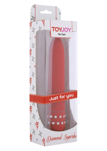 Вибратор для точки G украшен стразами красного цвета Toy Joy Diamond - 2