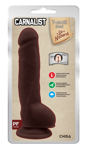 Фалос на присоску реалістичний коричневий CHISA Carnal Pleasure Brown - 5