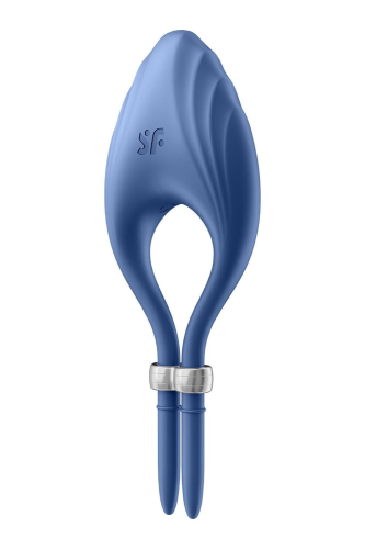 Эрекционное виброкольцо для пениса синего цвета Satisfyer Duelist - 1