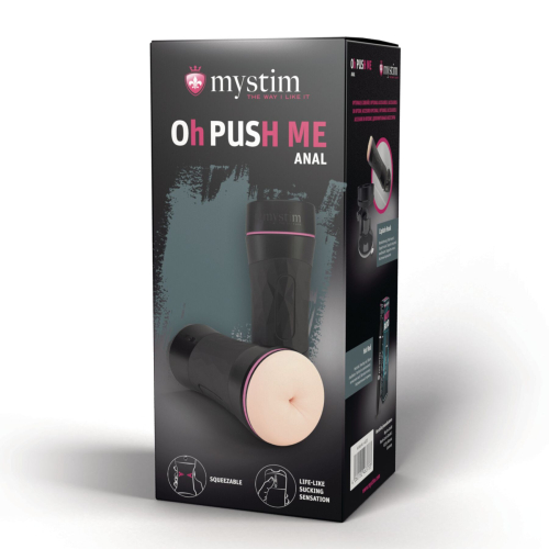 Мастурбатор у колбі Анус тілесного кольору Mystim Push me - 7