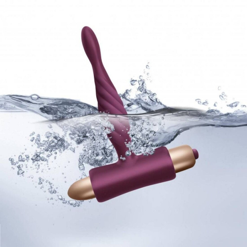 Анальный вибратор бордового цвета Climaximum Pharos - 3