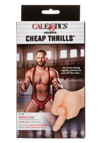 Мастурбатор реалистичный попка с пенисом телесный CalExotics The Wrestler Ass Stroker - 2