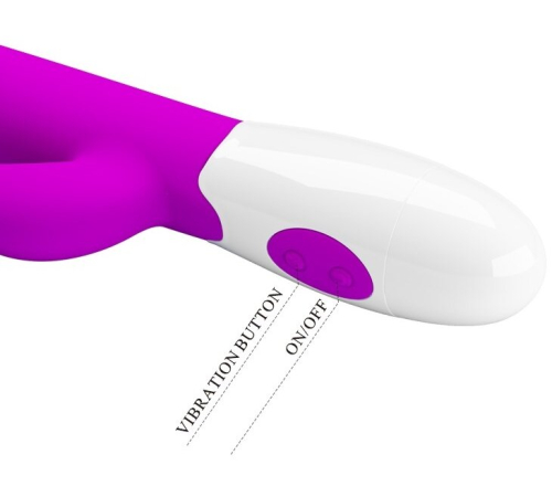 Вибратор-кролик для вагинально клиторальной стимуляции розовый Pretty Love CENTAUR RABBIT VIBRATOR - 7