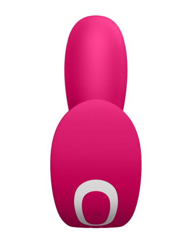 Силиконовая анальная пробка со стимуляцией клитора и вибрацией розовая Satisfyer Top Secret - 5