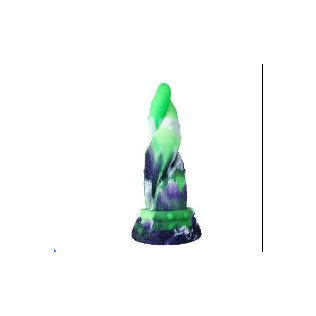 Силиконовый фаллоимитатор зеленого цвета XISE Rotate Volcano