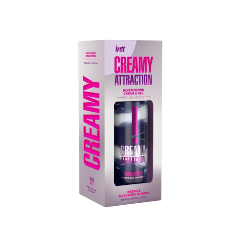 Увлажняющий крем гель 2в1 для всего тела со вкусом ежевики Intt Creamy Attraction 100 мл - 3