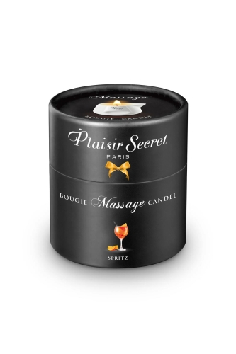 Масажна свічка з цитрусово-гіркуватими нотками коктейлю Спрітц Plaisirs Secrets Spritz 80 мл подарункова упаковка керамічна посудина - 2