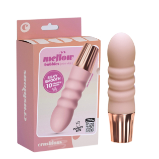 Мини-вибратор клиторальный розовый Crushious Mellow Bubbles