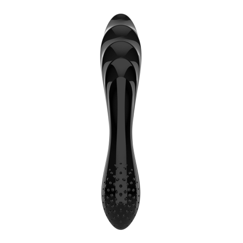 Стеклянный дилдо для двойного удовольствия черный Satisfyer Dazzling Crystal 1 - 2