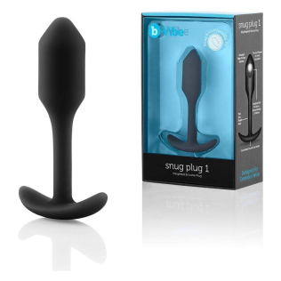 Анальная пробка со смещенным центром тяжести B-vibe 8.6 х 2.2 см черная 