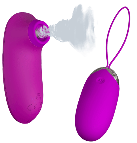 Виброяйцо с вакуумной стимуляцией и пультом ДУ фиолетовое Pretty Love ORTHUS Multifunctional 2 in 1 - 5
