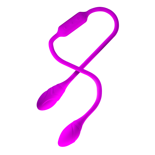Двухсторонний вибратор для пар фиолетовый LYBAILE PRETTY LOVE Dream Lover's Whip - 3