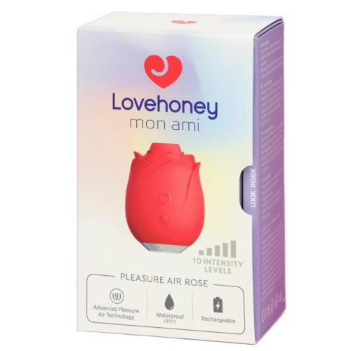 Вакуумний стимулятор для клітора у вигляді червоної троянди Lovehoney Mon Ami Pleasure Air Rose - 6