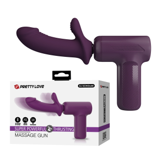 Вибратор пистолет для точки G фиолетовый Lybaile PRETTY LOVE Dj Doctor Massage Gun 