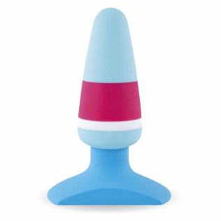 Анальная пробка силиконовая голубая FeelzToys Plugz Butt Plug