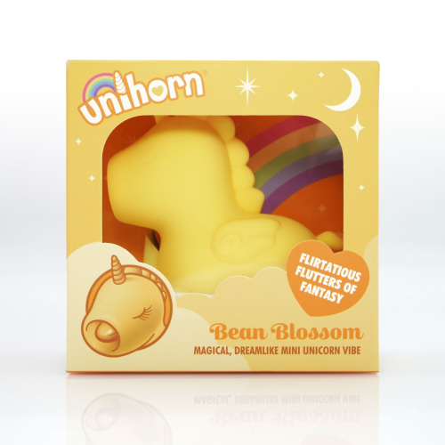 Вібратор Пульсатор одноріжка для клітора жовтого кольору Unihorn Bean Blossom - 5