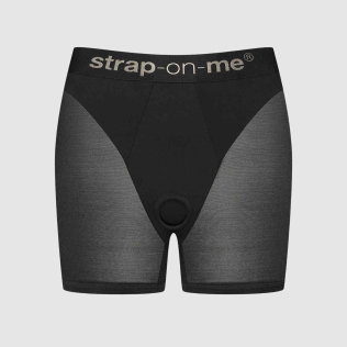 Шорты для страпона черные Strap-On-Me Harness Lingerie Halo размер XS 