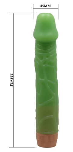 Вібратор реалістичний зелений BARBARA 8.8 Bill MULTI-SPEED VIBRATOR - 8