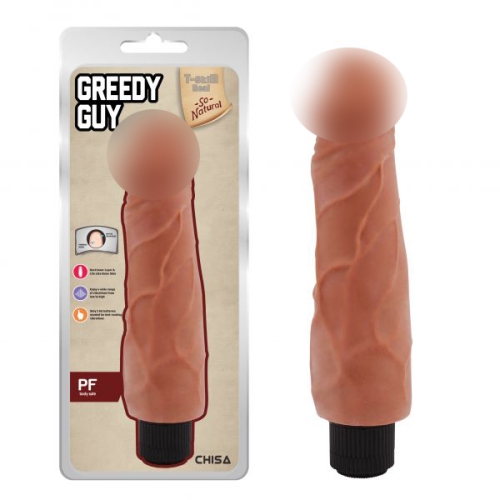 Вібратор реалістичний із венами тілесного кольору Chisa Greedy Guy - 1