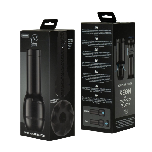 Мастурбатор для чоловіків у колбі чорного кольору Kiiroo FeelSensation Stroker - 5