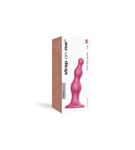 Насадка для страпона розового цвета Strap On Me Framboise размер M - 4