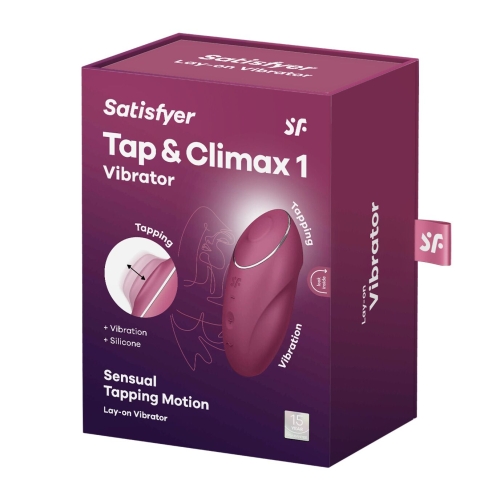 Кліторальний стимулятор червоного кольору Satisfyer Tap &amp;amp; Climax 1 - 8
