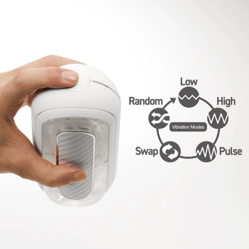 Мастурбатор с вибрацией белого цвета Tenga Flip Zero Gravity Electronic Vibration - 7