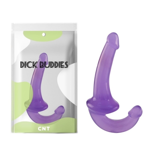 Безременной двойной реалистичный страпон для женщин фиолетовый Cnt Crystal Beginner Dildo - 1