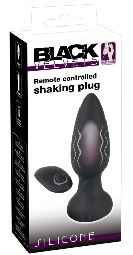 Анальная вибропробка с 7 режимами пульсации Remote controlled shaking plug черная - 1